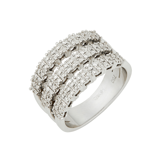 Кольцо из золота 585 пробы c бриллиантами