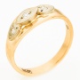 Кольцо из комбинированного золота 585 пробы c 3 бриллиантами Л08040993 фото 1