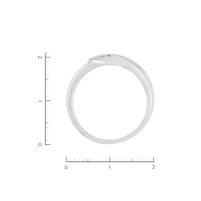Кольцо из белого золота 750 пробы c 1 бриллиантом, Л 0616 1363 за 46740