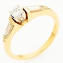 Кольцо из комбинированного золота 750 пробы c 3 бриллиантами Л33085115 фото 1