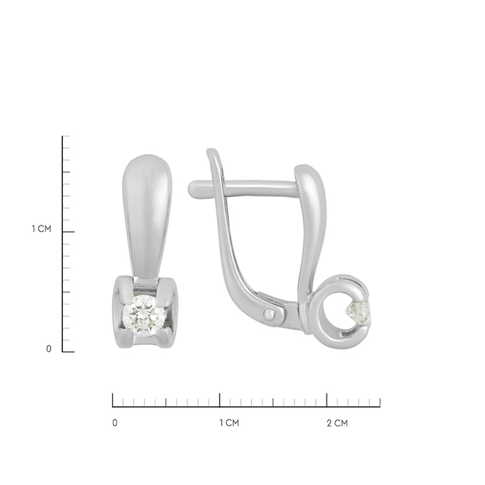 Серьги из золота 585 пробы c бриллиантами, К 0000 5232 за 52200
