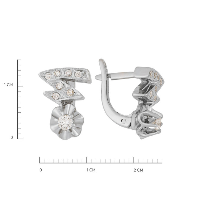 Серьги из золота 585 пробы c бриллиантами, Л 0504 0281 за 66720