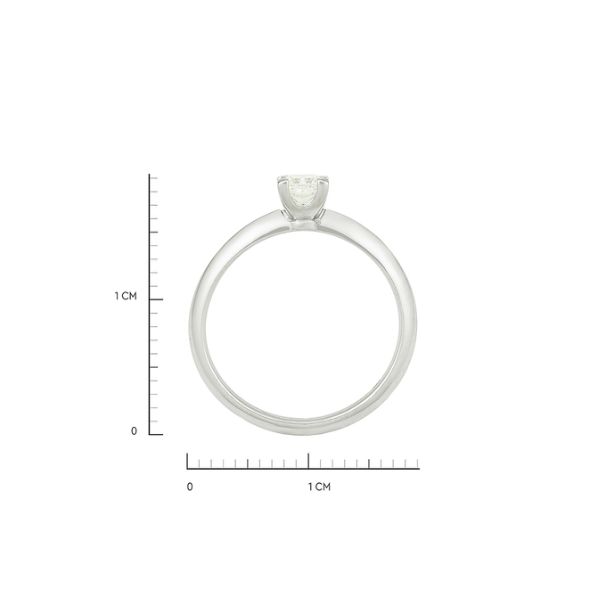 Кольцо из платины 950 пробы c бриллиантом, Л 2811 9776 за 69520