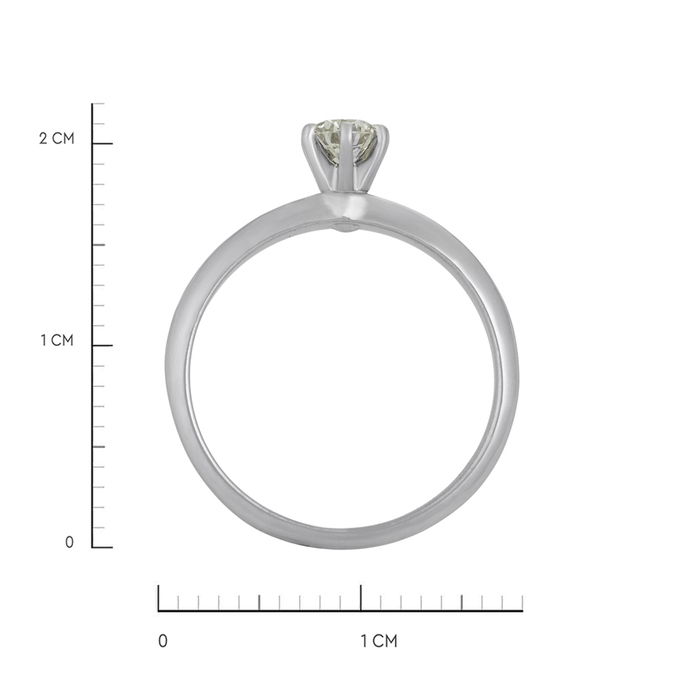 Кольцо из золота 585 пробы c бриллиантом, Л 4306 6229 за 38000