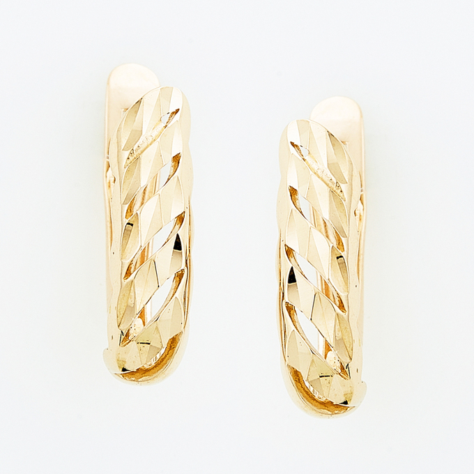 Серьги из красного золота 585 пробы