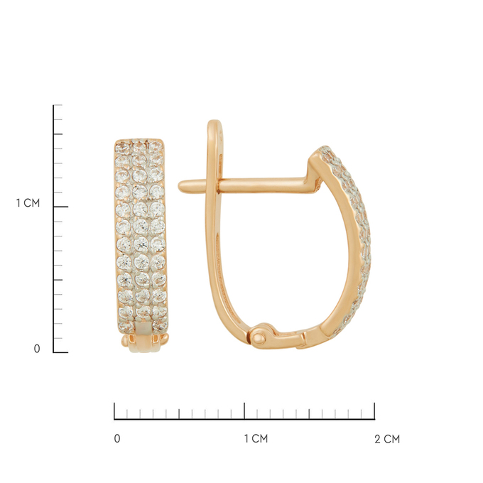 Серьги из золота 585 пробы c фианитами, Ц О007 1234 за 20160