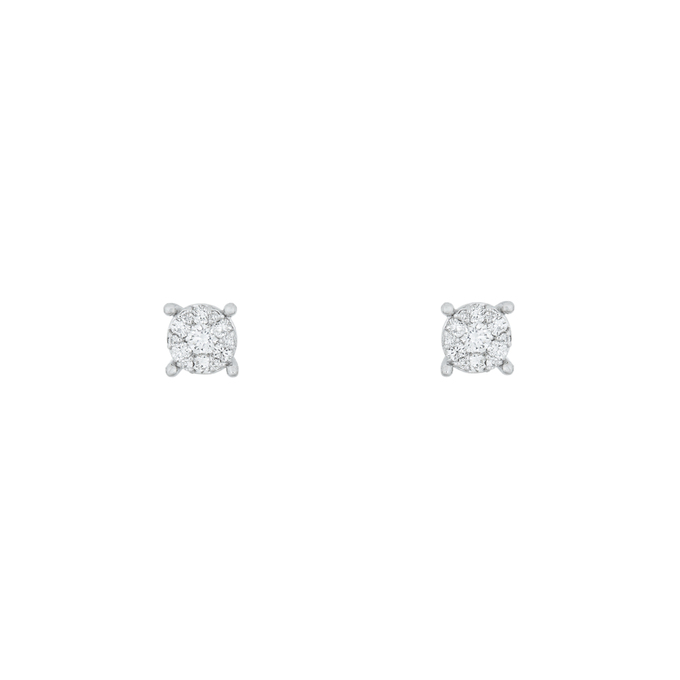 Серьги из золота 585 пробы c 26 бриллиантами