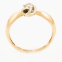 Кольцо из комбинированного золота 585 пробы c 1 бриллиантом Л37054645 фото 2