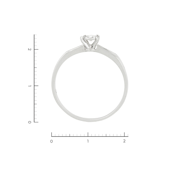 Кольцо из белого золота 585 пробы c 1 бриллиантом, Л57027139 за 9975