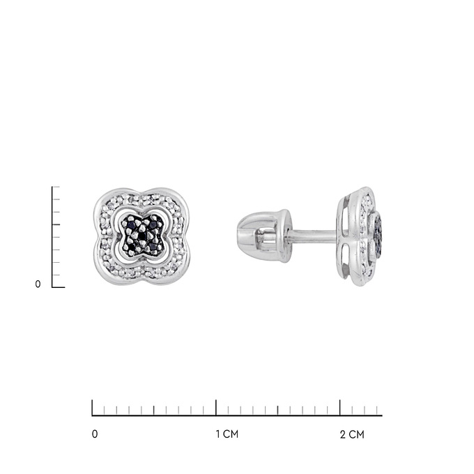 Серьги из золота 585 пробы с бриллиантами, Ц О007 3445 за 24000