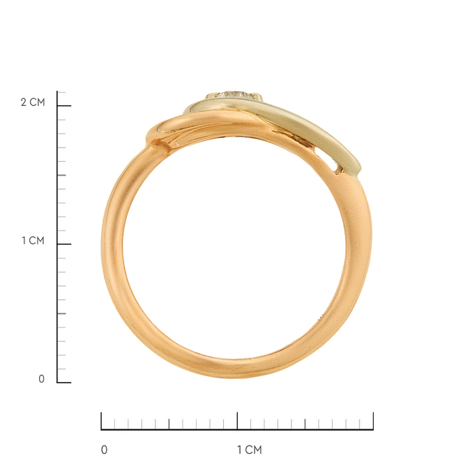 Кольцо из золота 585 пробы c бриллиантом, Л 5703 7892 за 55920