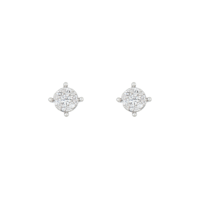 Серьги из золота 585 пробы c бриллиантами, Л 5207 7767 за 33500