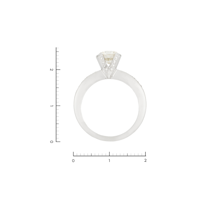 Кольцо из белого золота 585 пробы c 29 бриллиантами, Л 2809 8859 за 299000