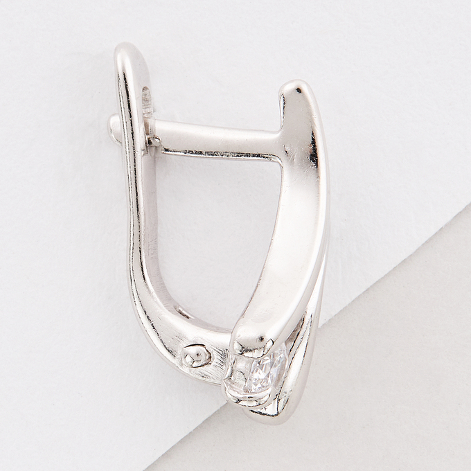 Серьги из золота 585 пробы c фианитами