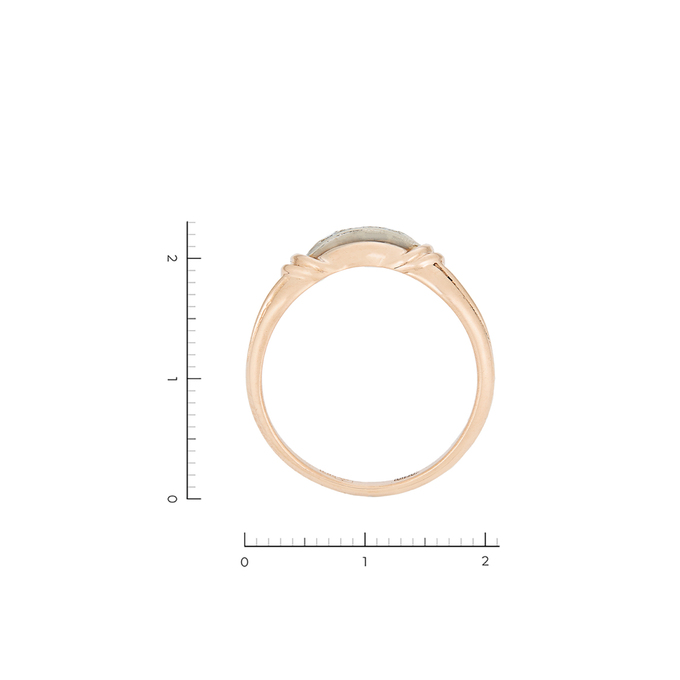 Кольцо из золота 583 пробы c 3 бриллиантами, Л 3013 7172 за 31120