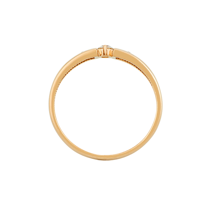 Кольцо из золота 585 пробы c бриллиантами