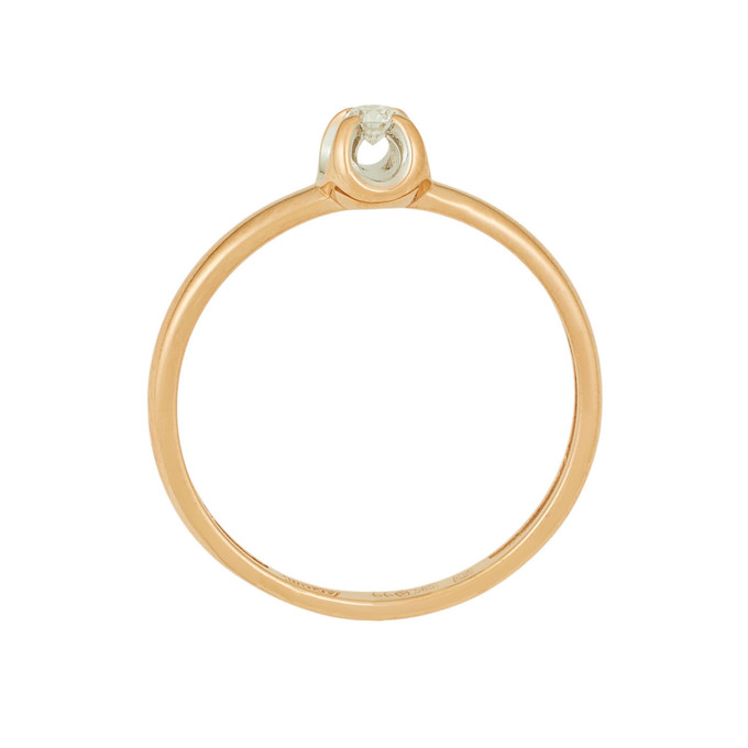 Кольцо из золота 585 пробы c бриллиантом