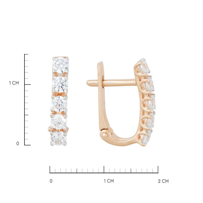 Серьги из золота 585 пробы c фианитами, К 0000 2693 за 18900