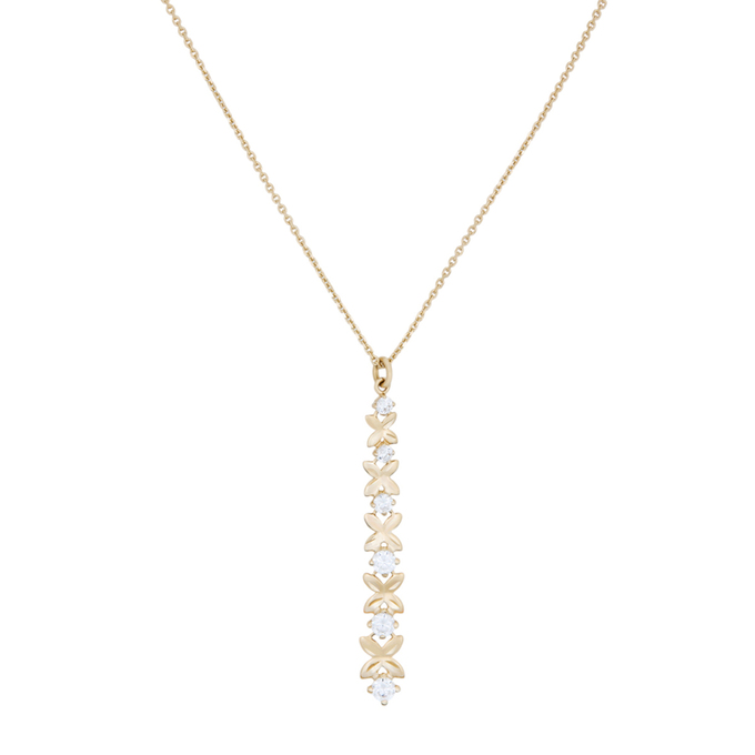 Колье из золота 585 пробы c фианитами, Л 2912 1818 за 27440