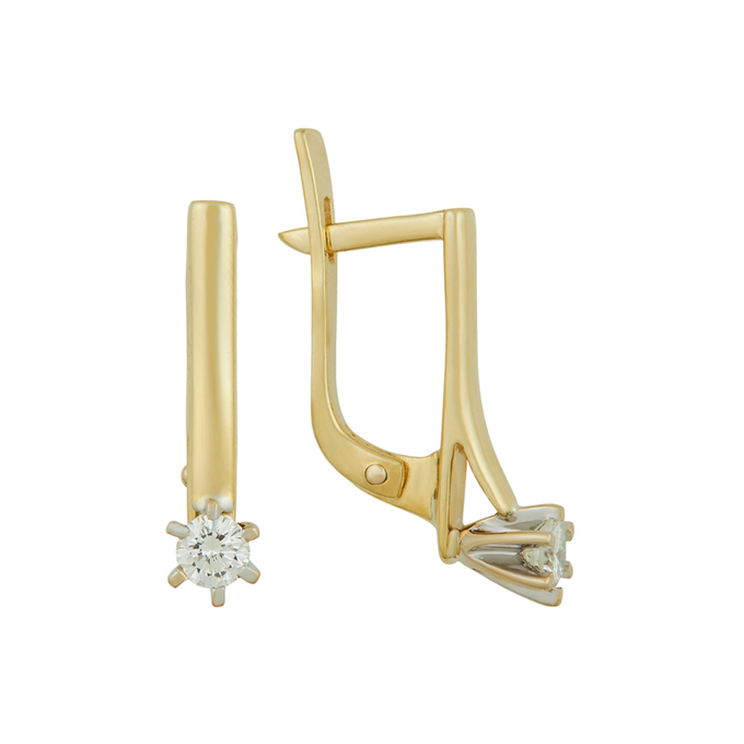 Серьги из золота 750 пробы c бриллиантами, Л 1208 0713 за 63500