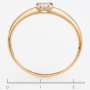 Кольцо из комбинированного золота 585 пробы c 1 бриллиантом Л36052601 фото 4