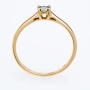 Кольцо из комбинированного золота 585 пробы c 1 бриллиантом Л19102767 фото 3