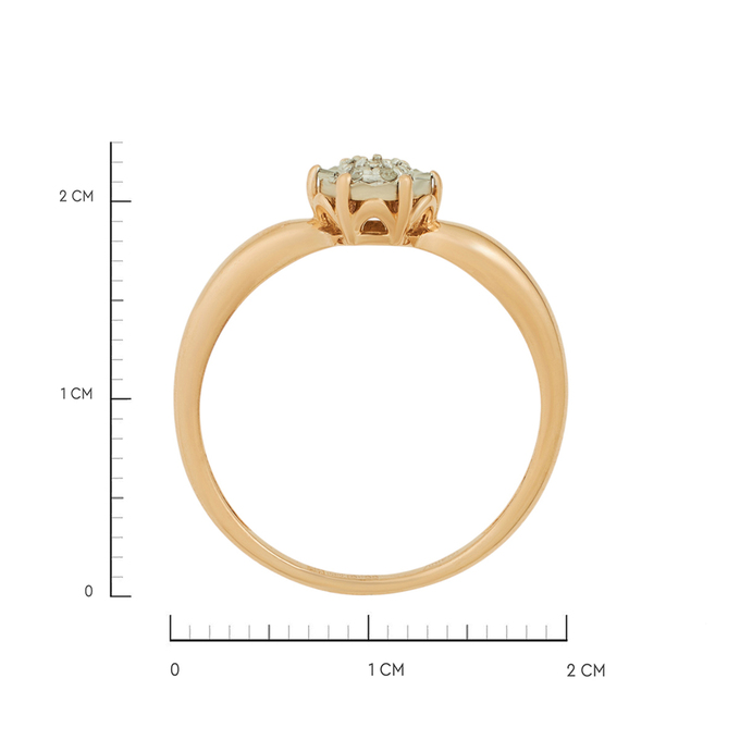 Кольцо из золота 585 пробы c бриллиантами