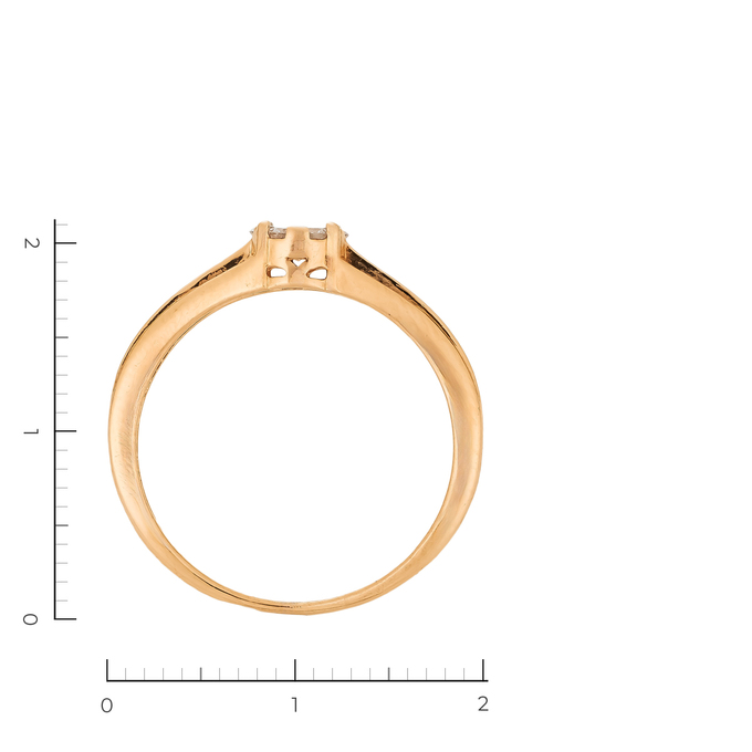 Кольцо из золота 585 пробы c 27 бриллиантами, Л 1115 6617 за 24400