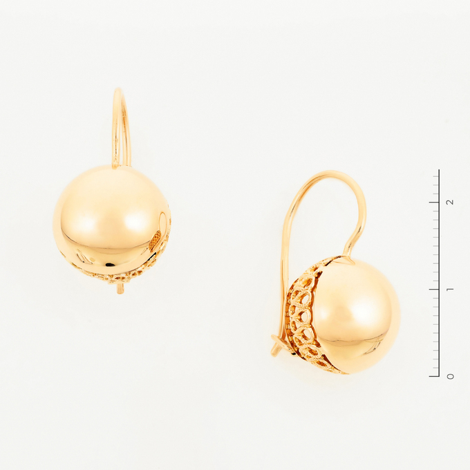 Серьги из красного золота 583 пробы