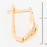 Серьги из красного золота 585 пробы c фианитами