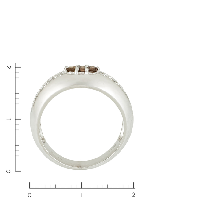 Кольцо из белого золота 750 пробы c 13 бриллиантами, Л 6201 6205 за 54320