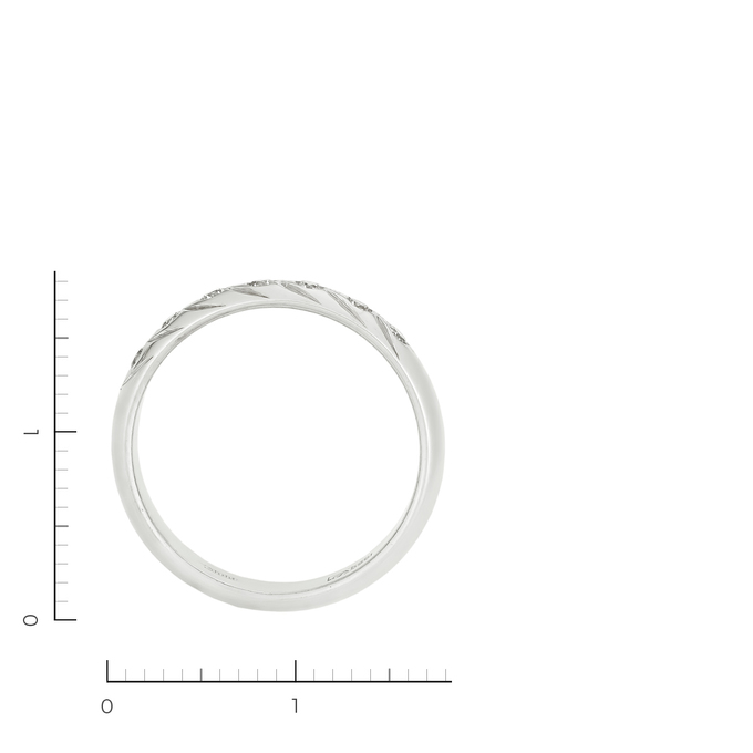 Кольцо из белого золота 585 пробы c 7 бриллиантами, Л 2912 5173 за 27650
