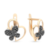 Серьги из золота 585 пробы c фианитами
