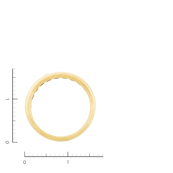 Кольцо из желтого золота 585 пробы c 4 бриллиантами и 5 рубинами, Л45070242 за 23340