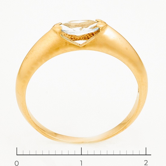 Кольцо из красного золота 585 пробы c 1 топазом, Л63018590 за 9240