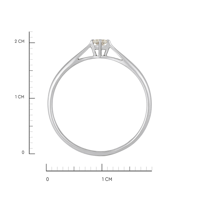 Кольцо из золота 585 пробы c бриллиантом, Л 5406 2514 за 17520