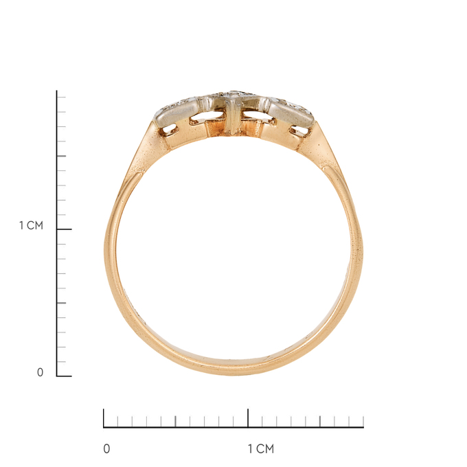 Кольцо из золота 585 пробы c бриллиантами, Л 0515 4224 за 27900