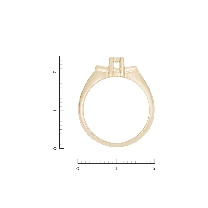 Кольцо из золота 585 пробы c 1 бриллиантом