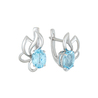 Серьги из золота 585 пробы c 2 топазами