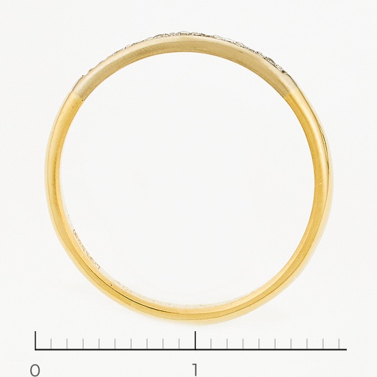 Кольцо из комбинированного золота 585 пробы c 9 бриллиантами, Л63018448 за 8500