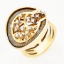 Кольцо из желтого золота 585 пробы c 15 бриллиантами Л43045044 фото 1