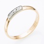 Кольцо из комбинированного золота 585 пробы c 3 бриллиантами Л11142093 фото 1