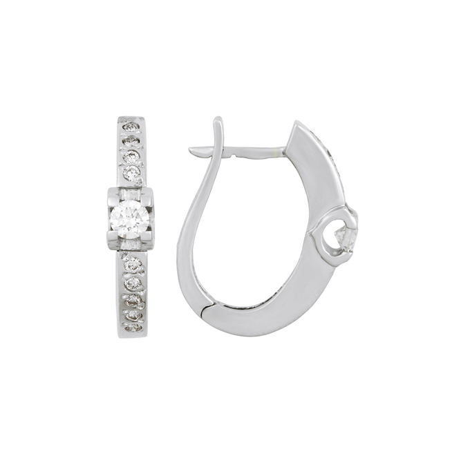 Серьги из золота 750 пробы c бриллиантами