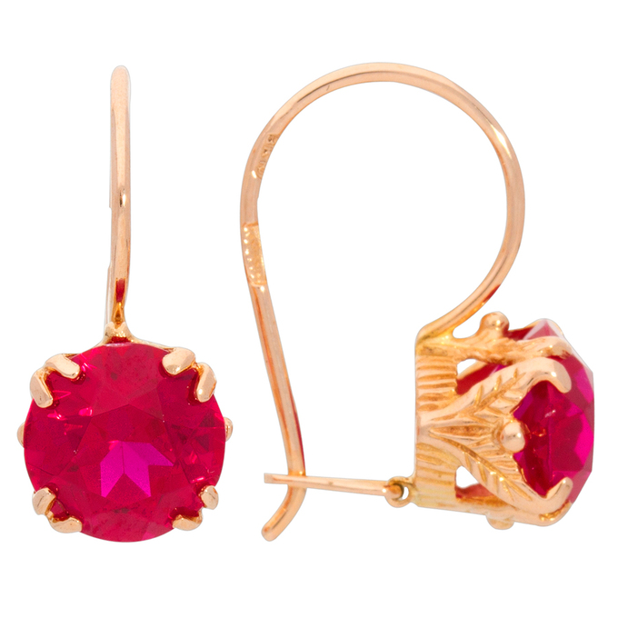Серьги из красного золота 583 пробы