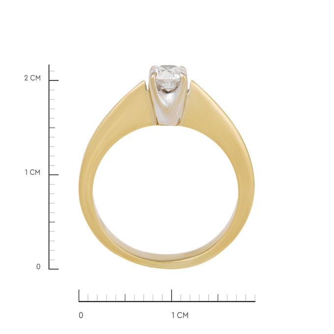 Кольцо из золота 750 пробы c бриллиантом, Л 4609 0202 за 73500