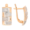 Серьги из золота 585 пробы c фианитами