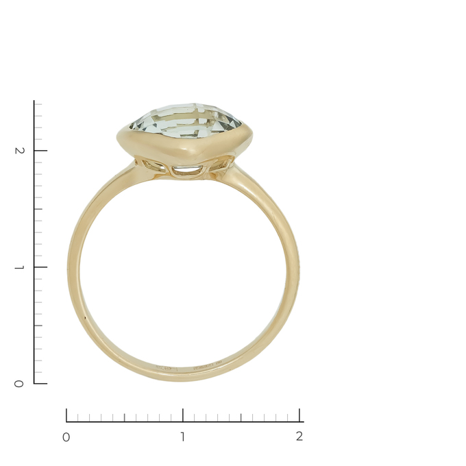 Кольцо из золота 585 пробы c 1 празиолитом, Л 2809 8333 за 13600
