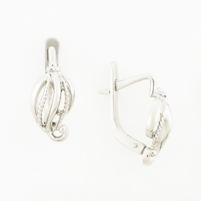 Серьги из белого золота 750 пробы