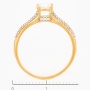 Кольцо из комбинированного золота 585 пробы c фианитами Л47085540 фото 3