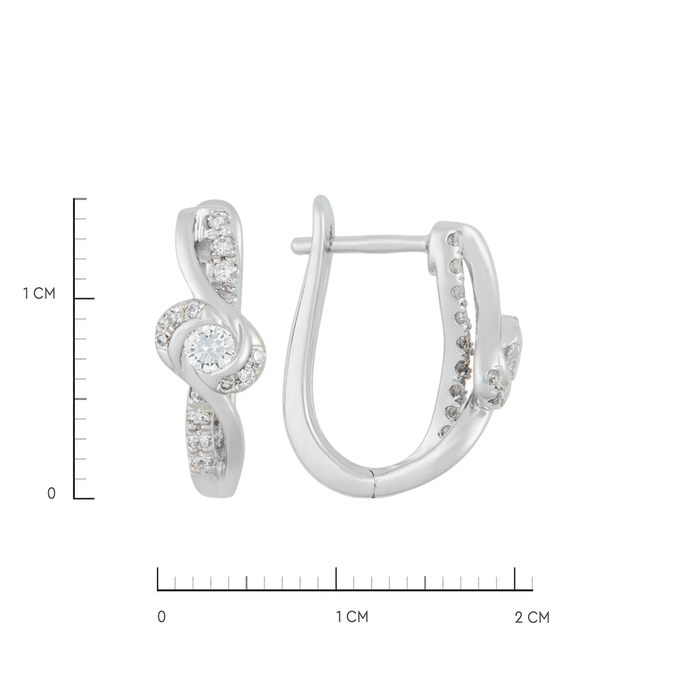 Серьги из золота 585 пробы c бриллиантами